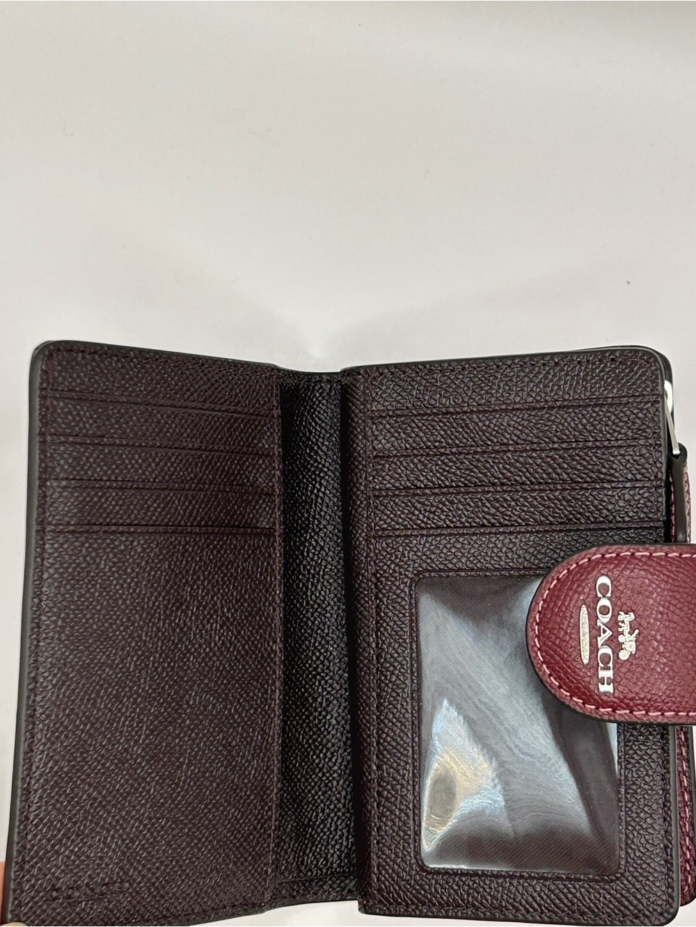 Coach Cross Grain Leather Corner Zip Wallet - Picture 3 of 10